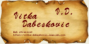 Vitka Dabesković vizit kartica